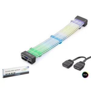 SF2803 Silikon Işıklı Bükülebilir ARGB Light Board 2×8 Pin SİYAH